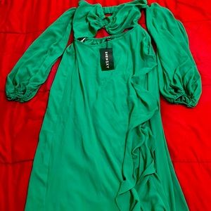 New Green sleeve cut out dress. Small from Shein,